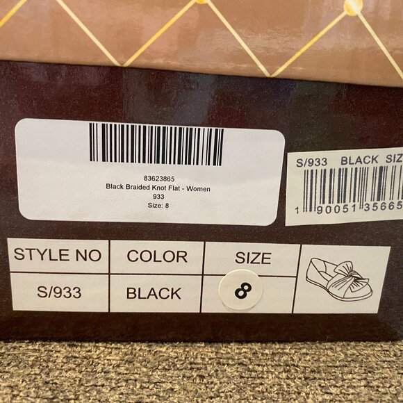 Godiva Metallic Black Flats 8 New In Box - Picture 8 of 9